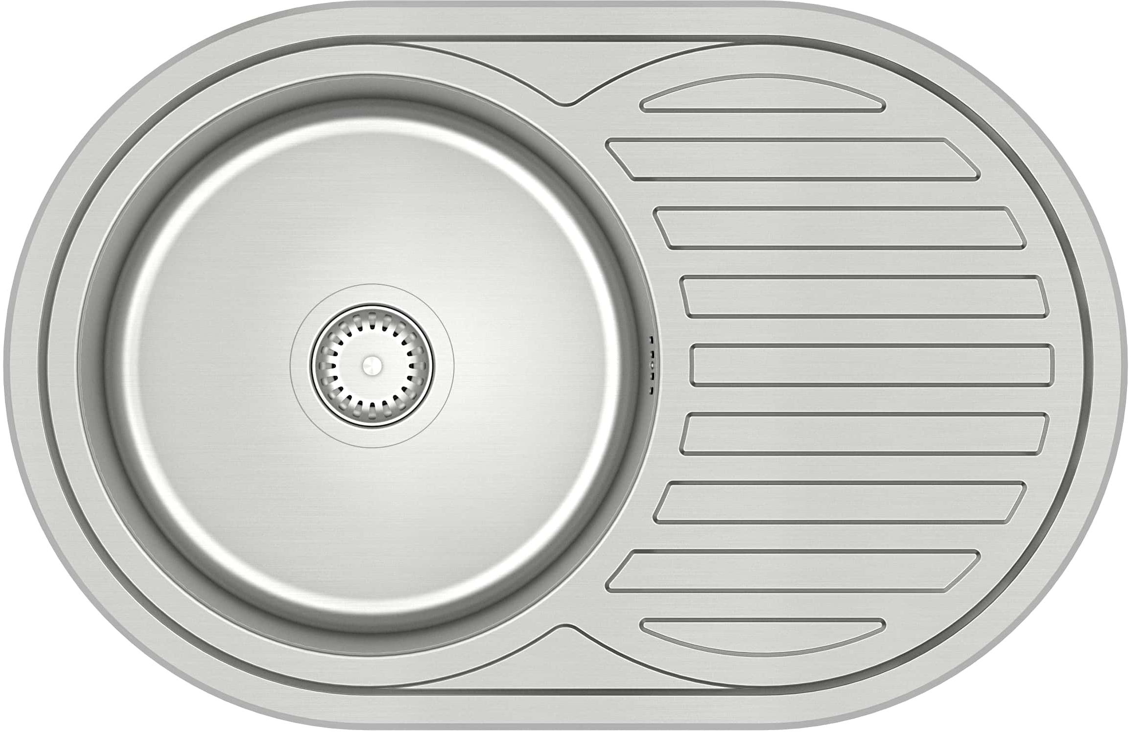 Quadron Tom 211 fregadero de acero con sifón 77x50 cm HD211LEN7750