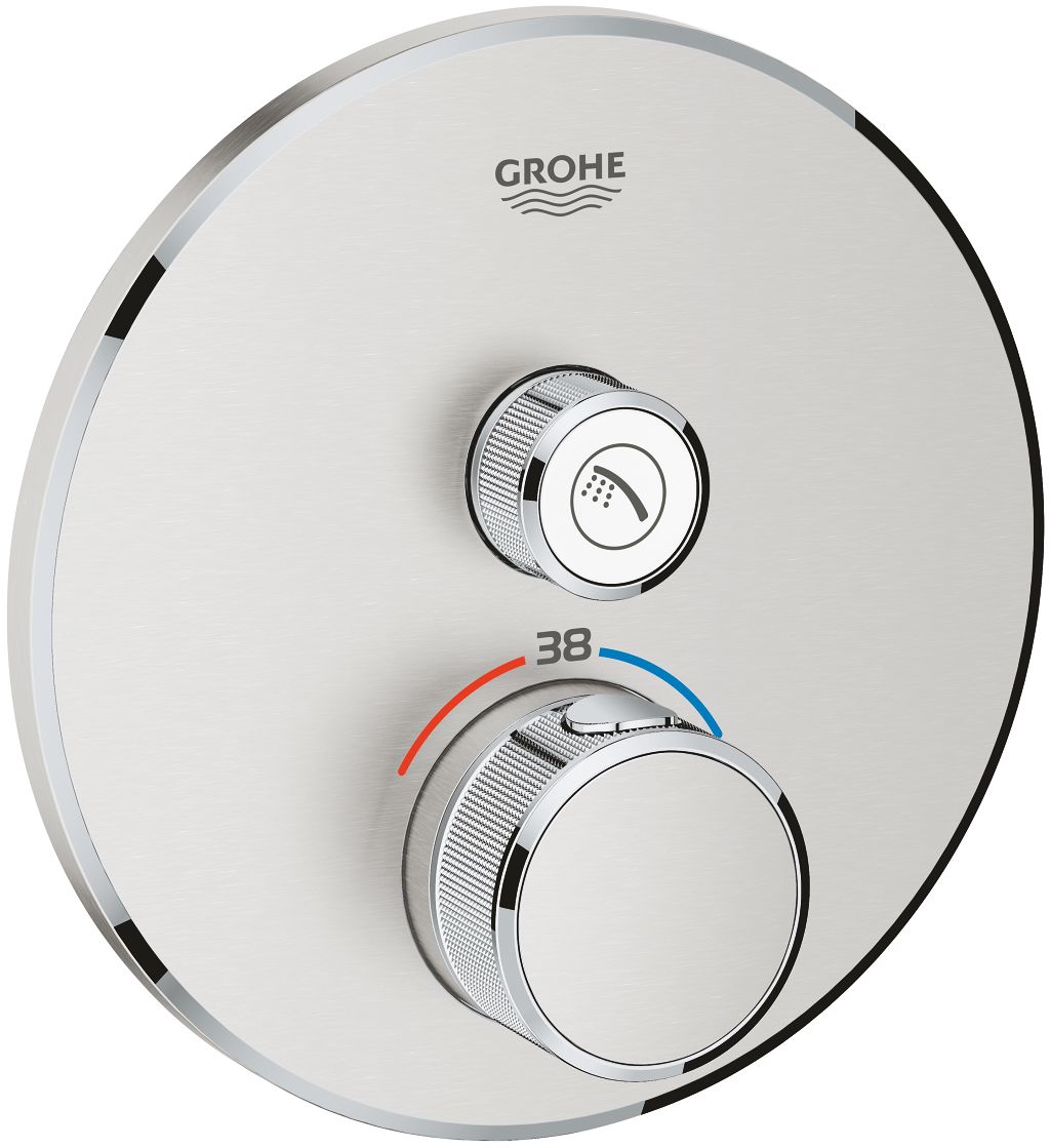 Grohe Grohtherm SmartControl grifo para ducha empotrado con termostato SuperSteel 29118DC0