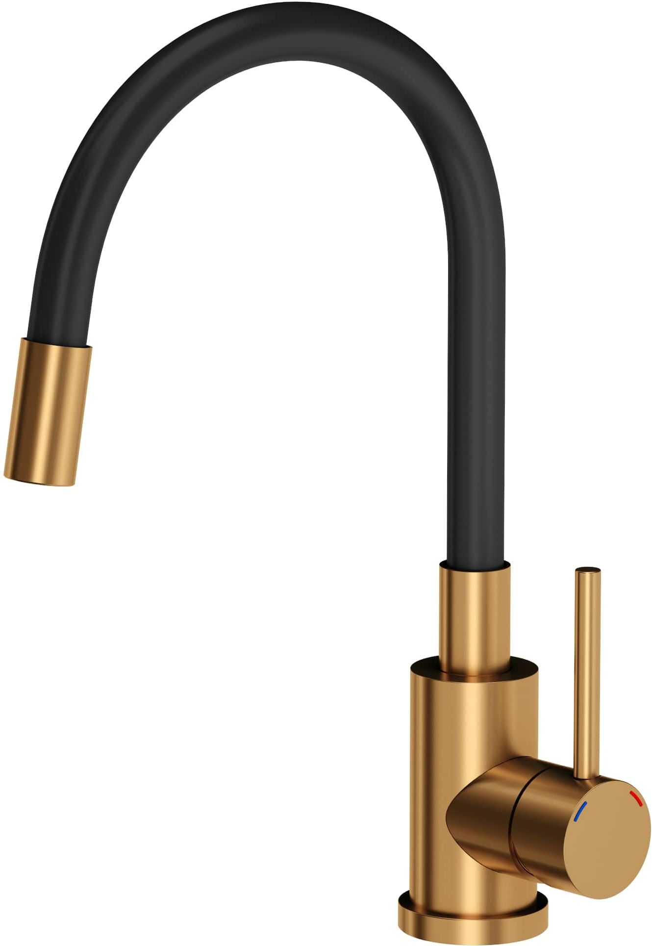 Quadron Maggie grifo de cocina de pie negro-cobre 3323503PVDC1