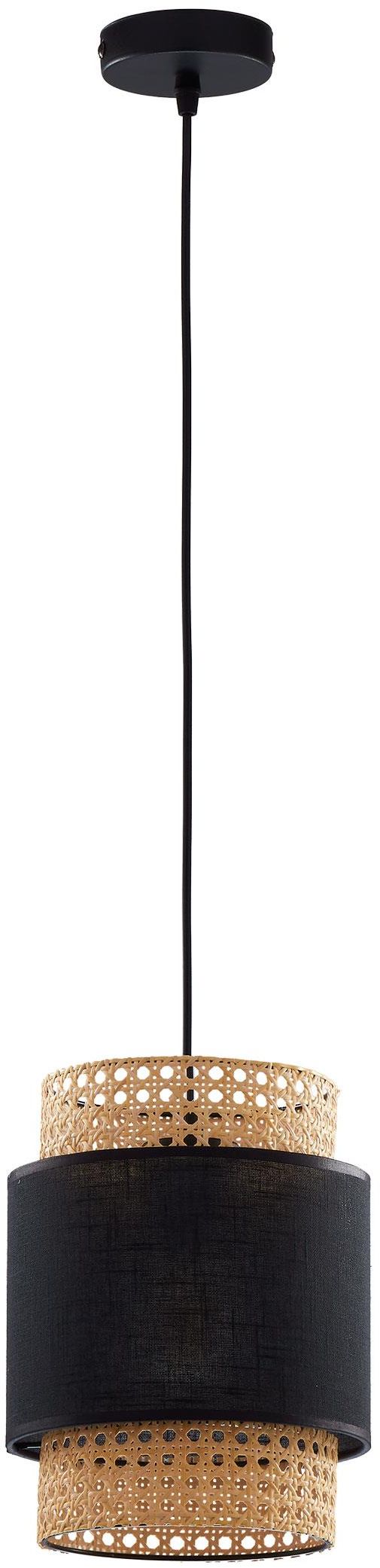 TK Lighting Boho Black lámpara colgante 1x15 W negro-beige 6540
