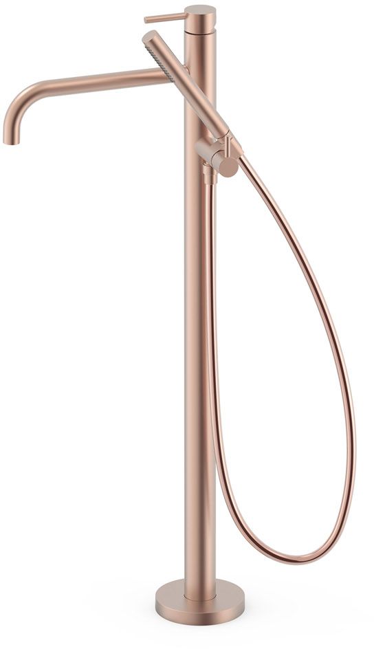 Tres Study Exclusive grifo de bañera y ducha en suelo oro 26247005OPM