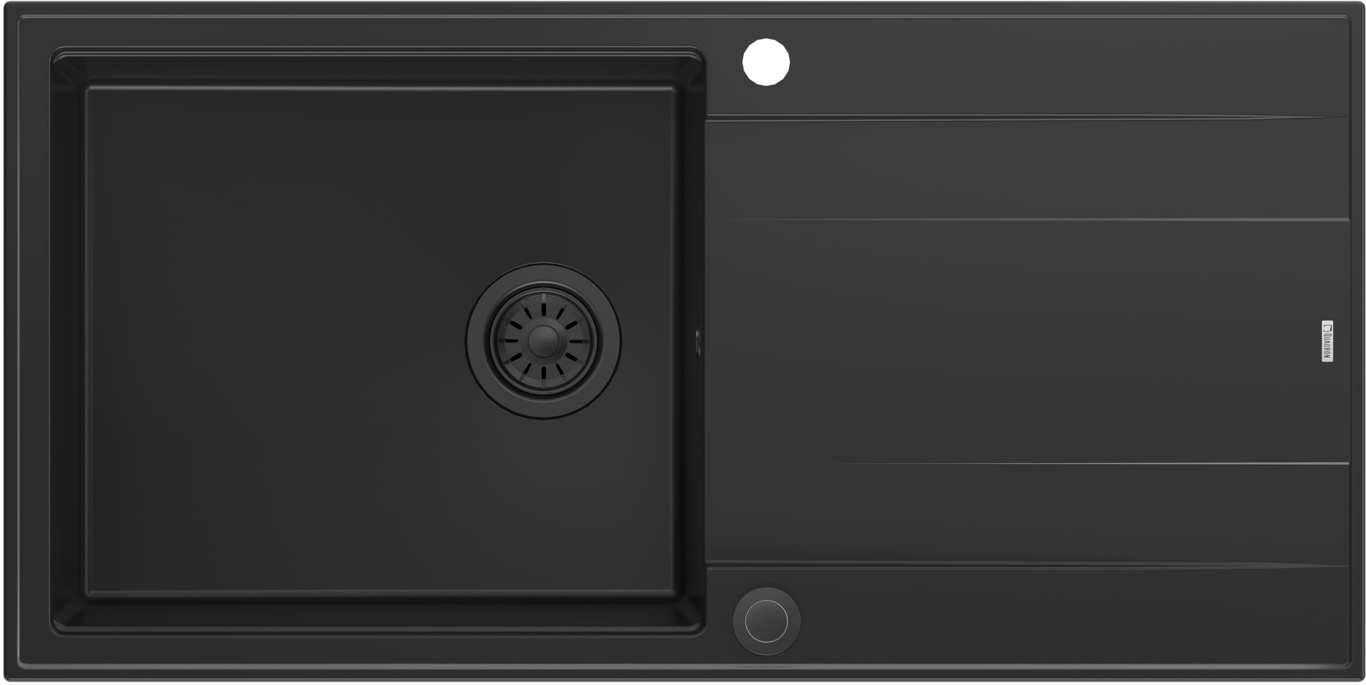 Quadron Evan fregadero graniteq 100x50 cm negro HCQE10050U7_BLM_P2O