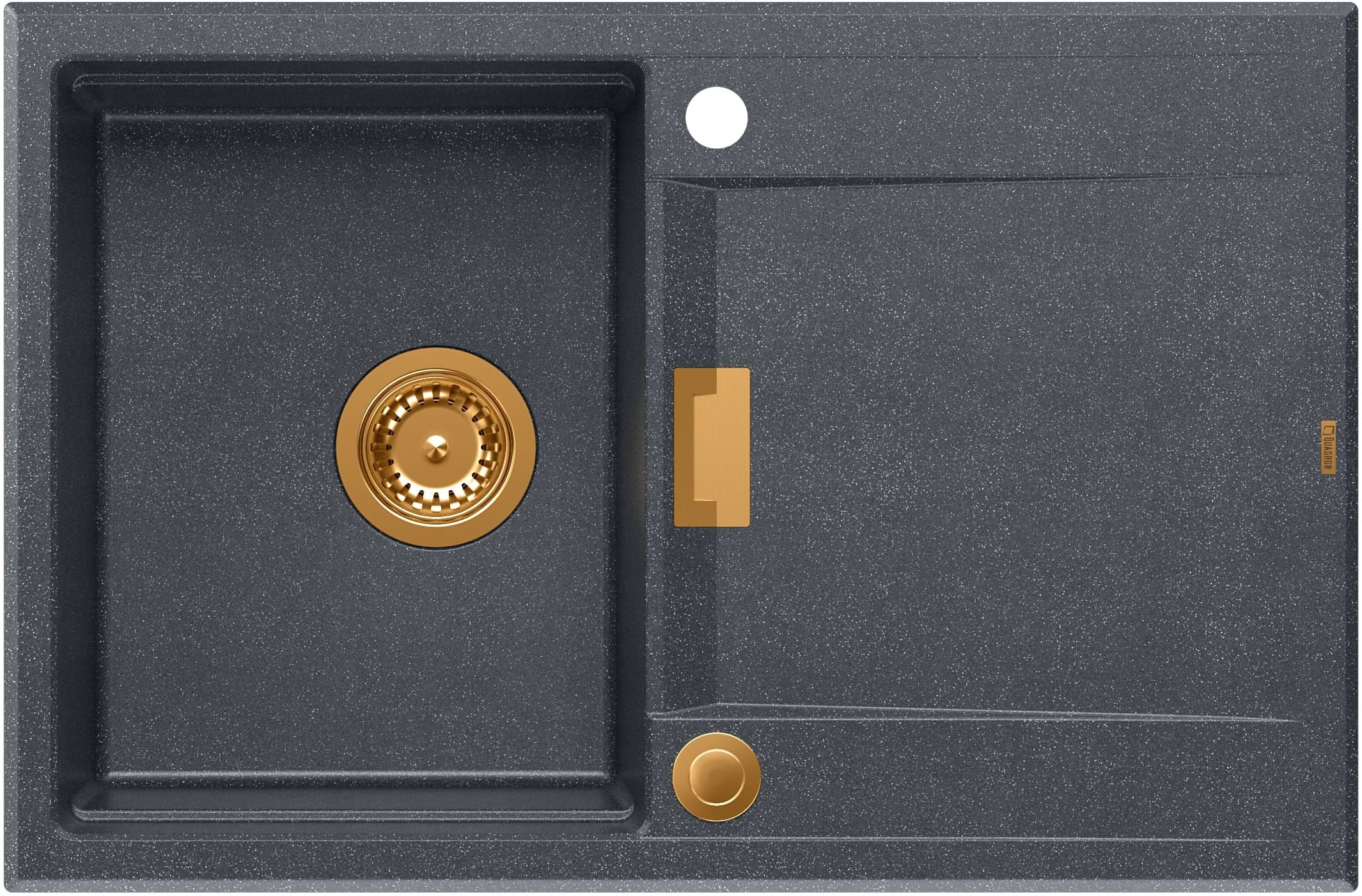 Quadron Owen fregadero graniteq 76x50 cm negro HQO7650U8_PVDC1
