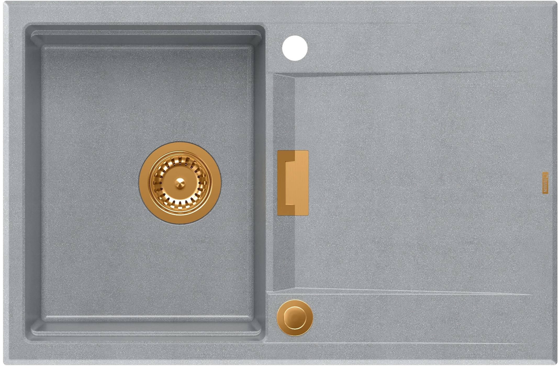 Quadron Owen fregadero graniteq 76x50 cm gris/grafito/ónix HQO7650U5_PVDC1