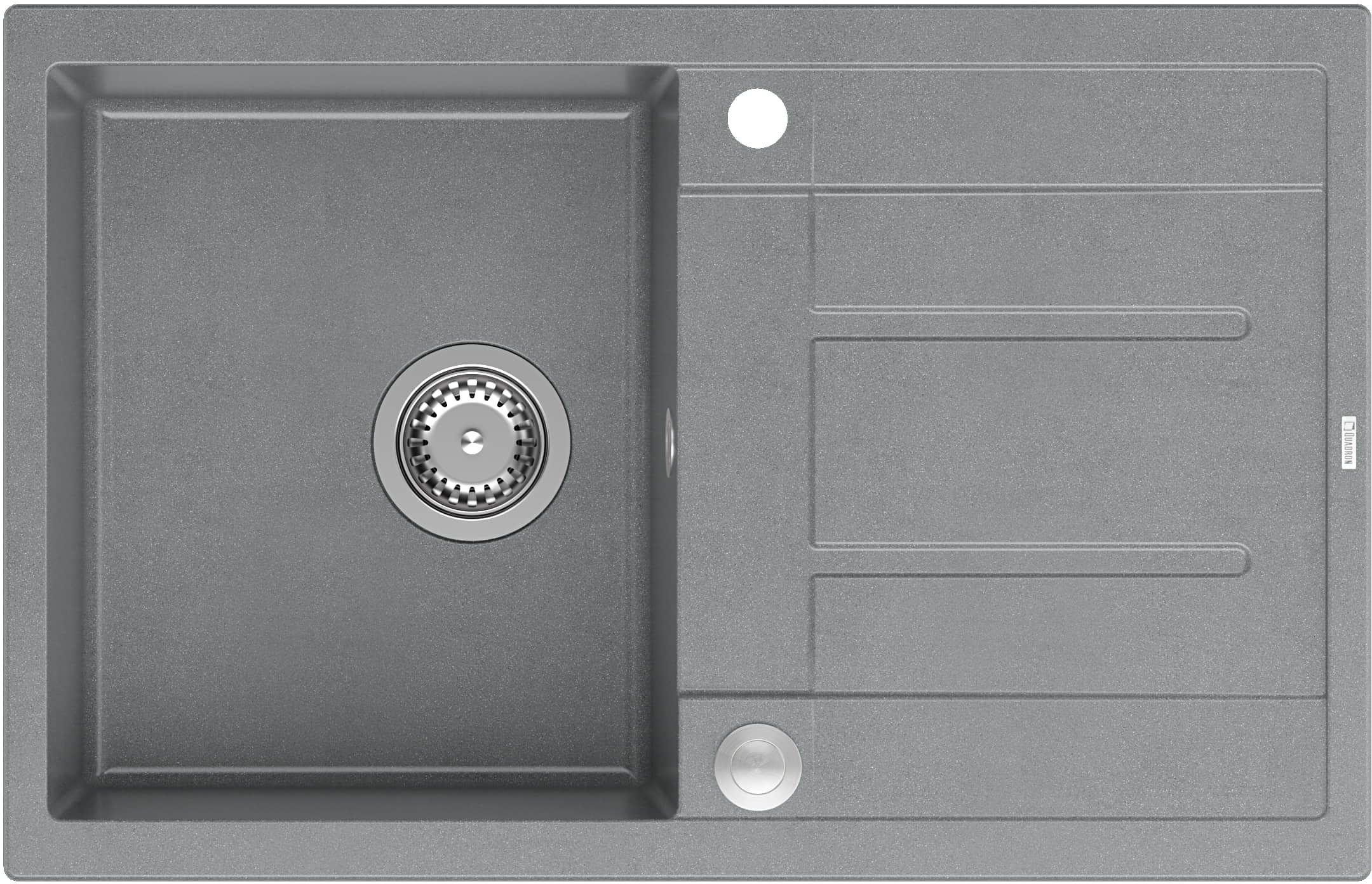Quadron Morgan fregadero graniteq 78x50 cm gris/grafito/ónix HB8203U5-BS_P2O