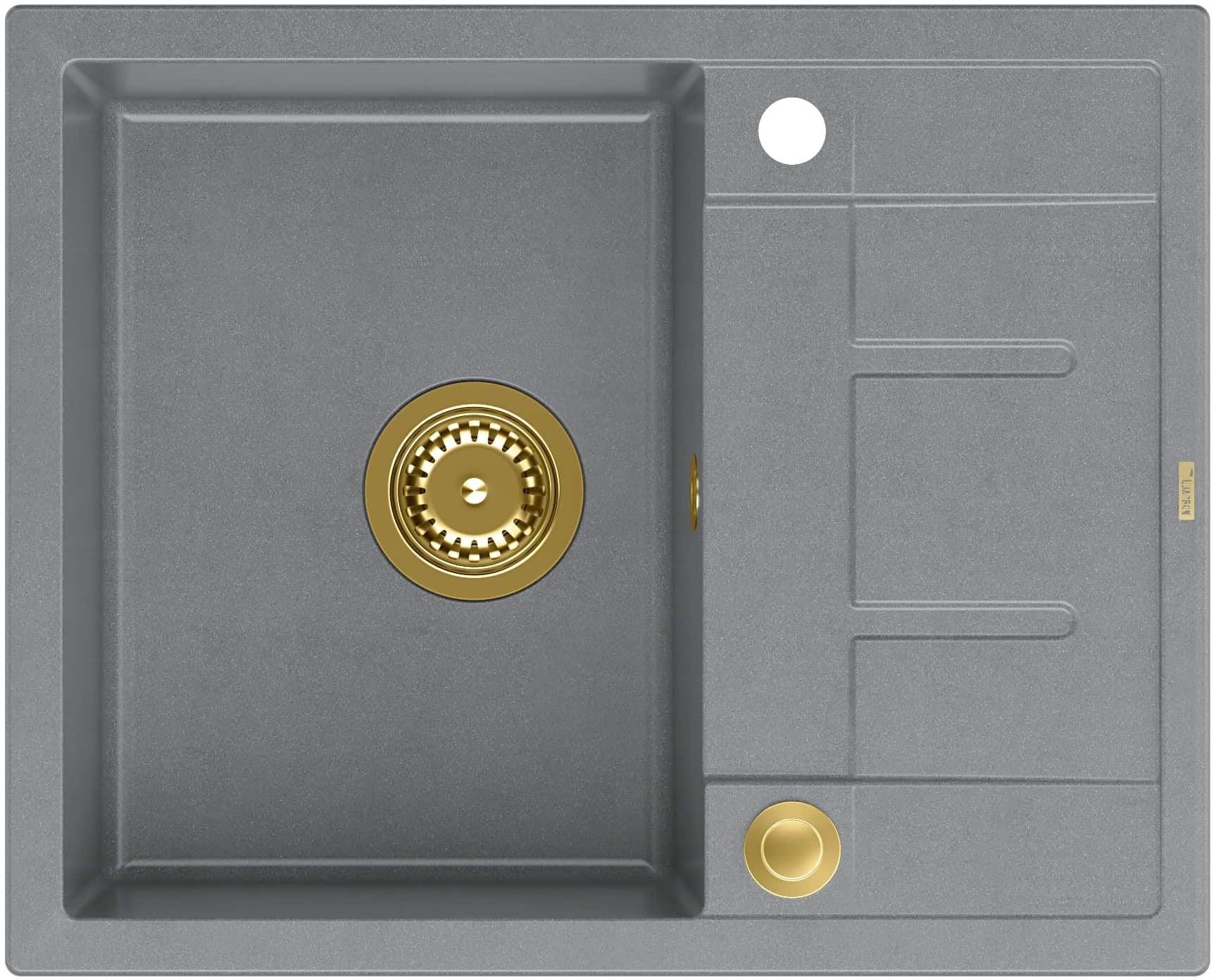 Quadron Morgan fregadero graniteq 62x50 cm gris/grafito/ónix HB8210U5-G1_P2O