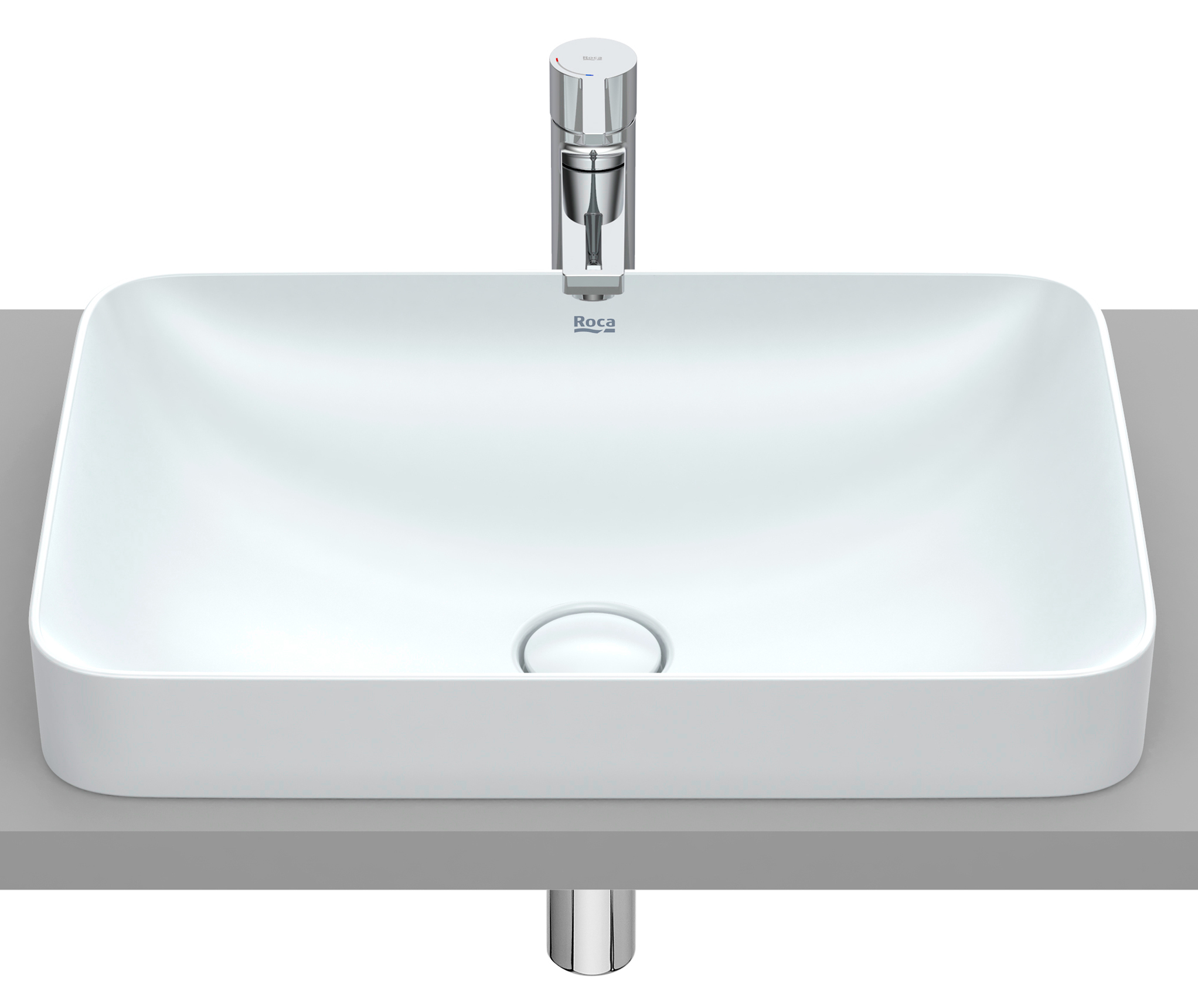 Roca Inspira lavabo 55x37 cm rectangular empotrado A327534630
