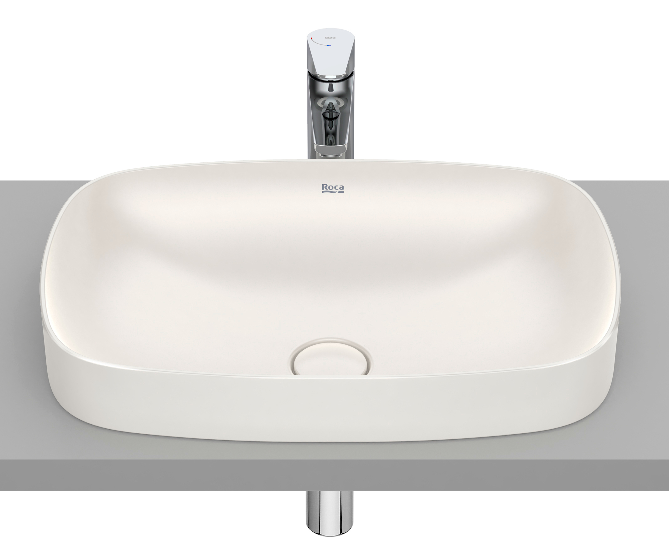 Roca Inspira lavabo 55x37 cm rectangular empotrado marrón/beige A327504650