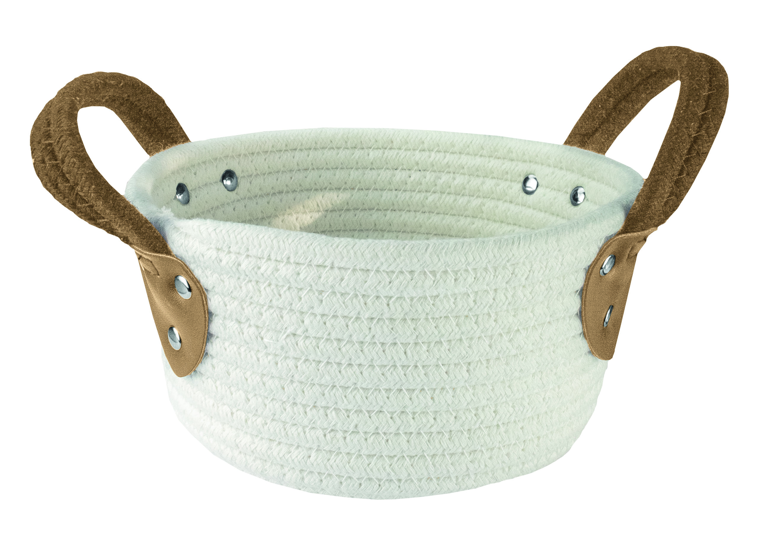 Kleine Wolke Patch cesta de baño blanco-marrón 8649270059