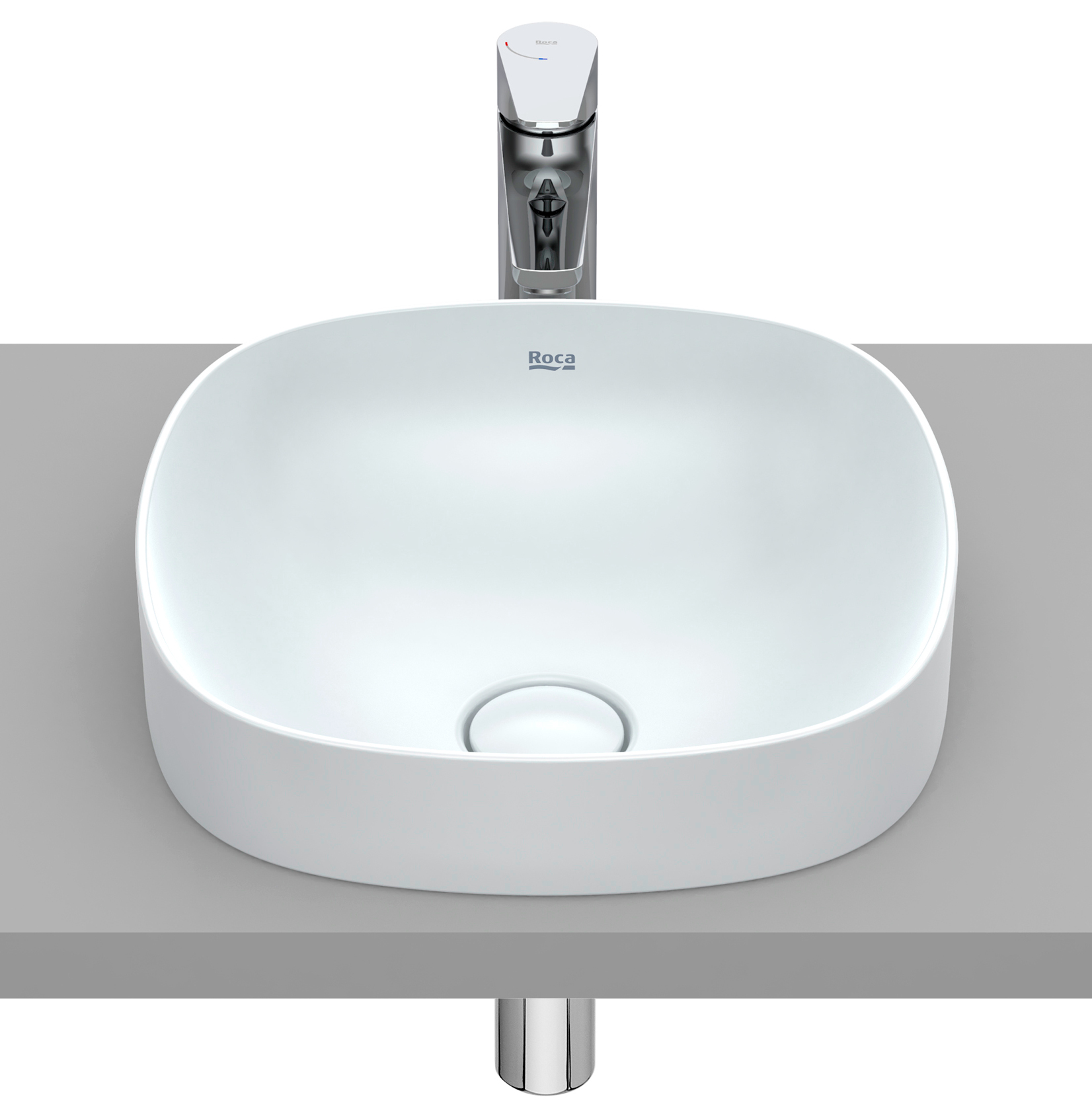 Roca Inspira lavabo 37x37 cm cuadrada empotrado A32750R630