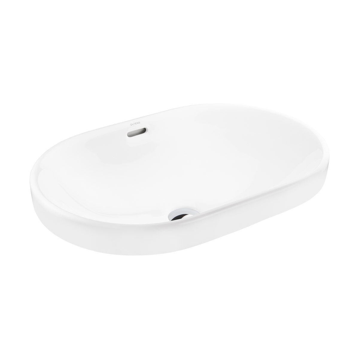 Oltens Tive lavabo 61x40 cm oval empotrado blanco 40823000