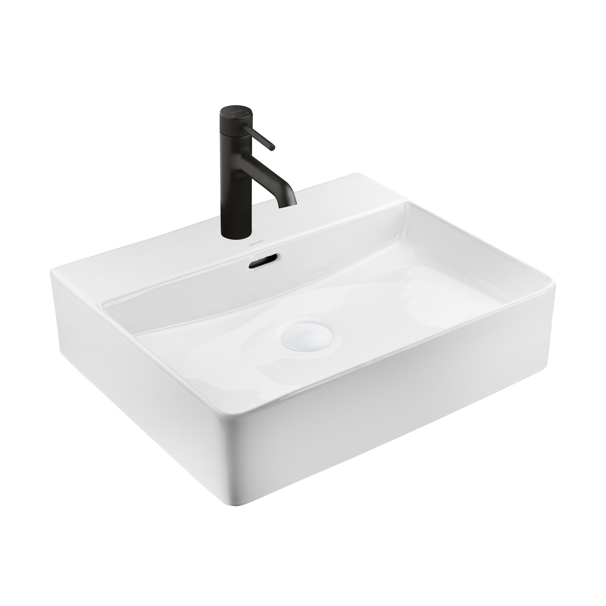 Ksuro 100 lavabo 50.5x43 cm rectangular sobre encimera blanco 21001000