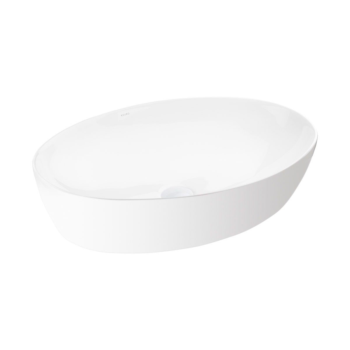 Ksuro 102 lavabo 61.5x41.5 cm oval sobre encimera blanco 20006000