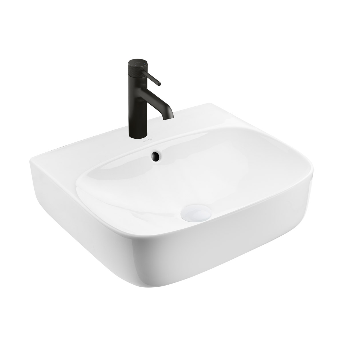 Ksuro 107 lavabo 50x44.5 cm rectangular sobre encimera blanco 21002000