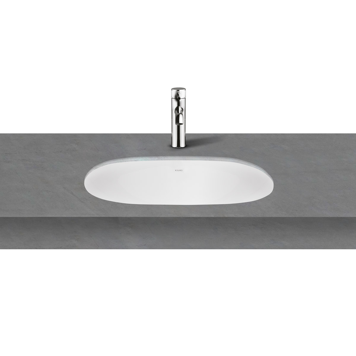 Ksuro 109 lavabo 49.5x35 cm oval bajo encimera blanco 20014000