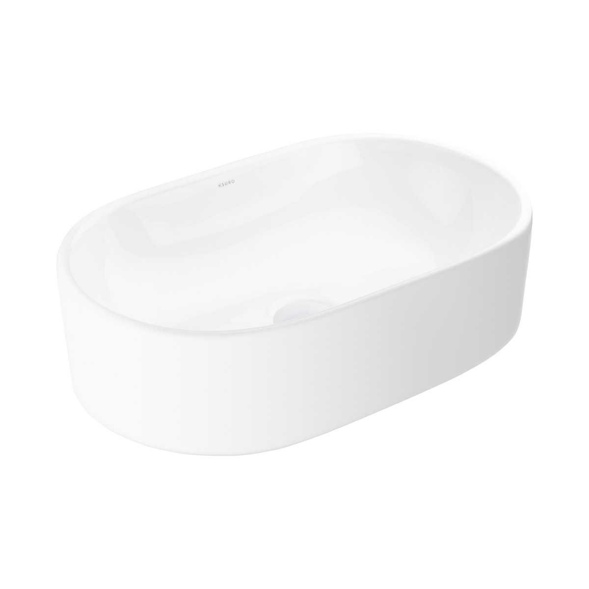 Ksuro 101 lavabo 51.5x32.5 cm oval sobre encimera blanco 20805000
