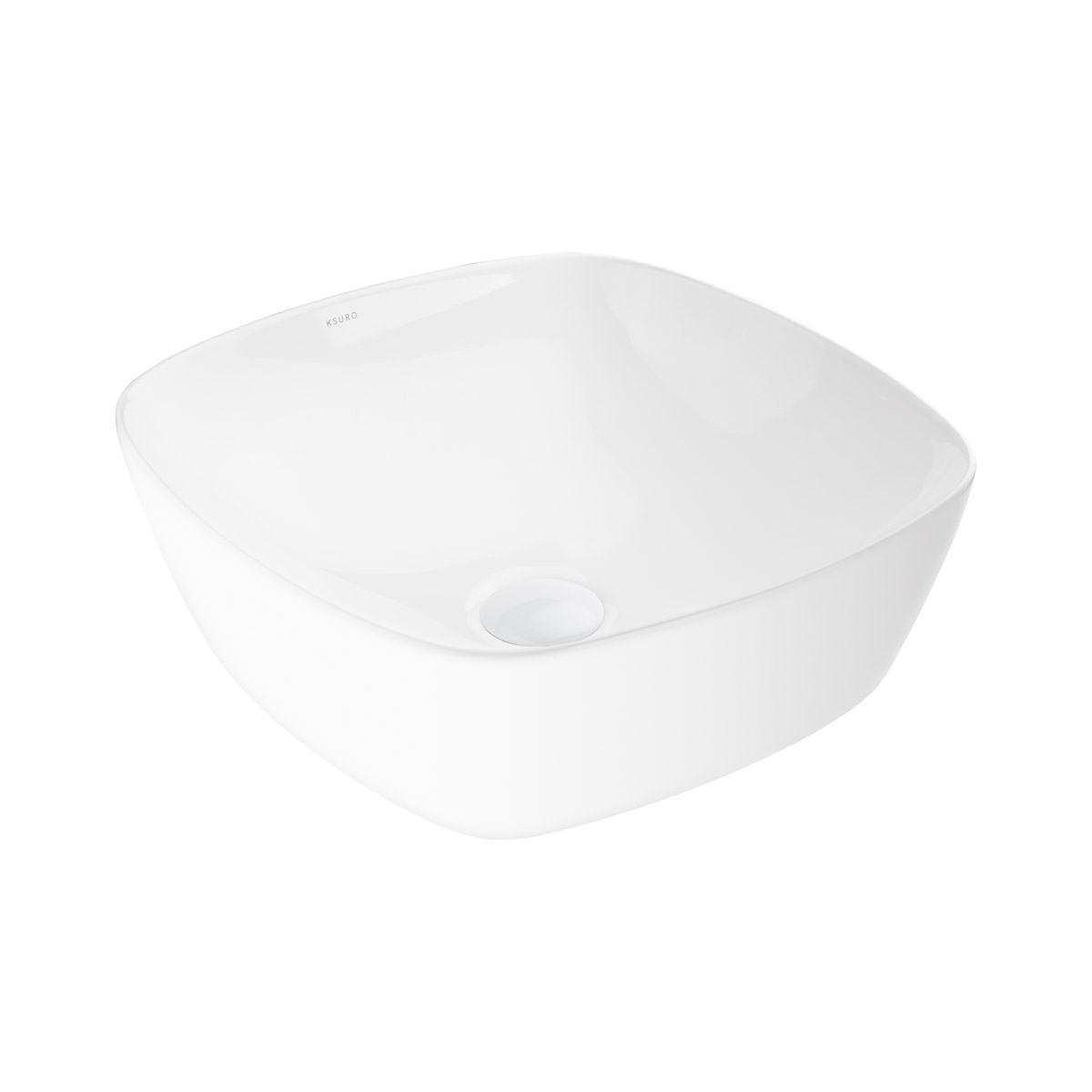 Ksuro 103 lavabo 40x40 cm cuadrada sobre encimera blanco 20807000