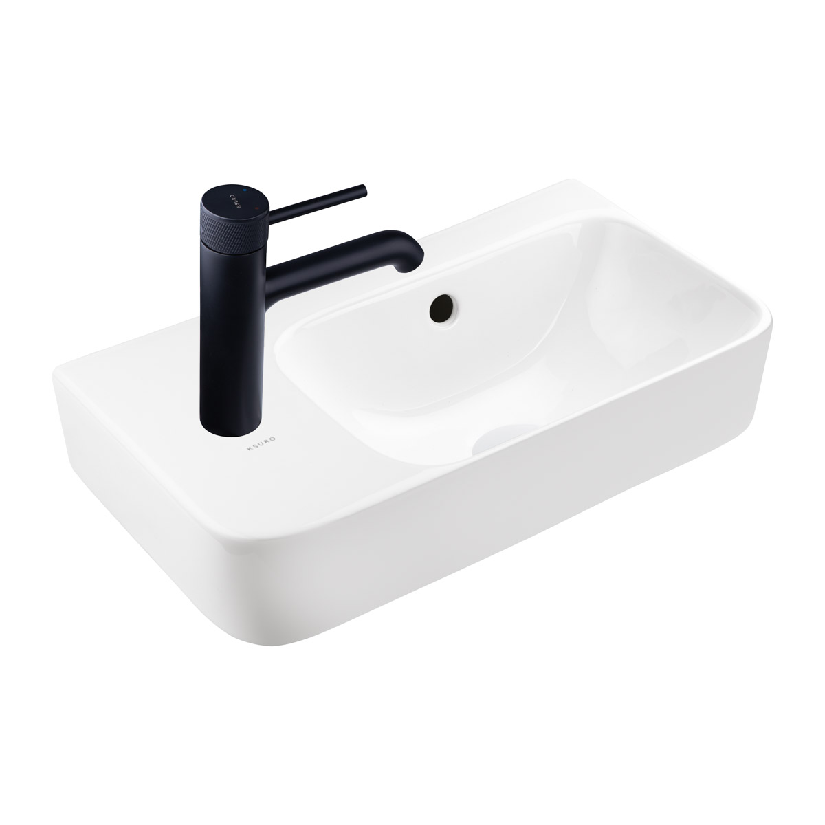Ksuro 107 lavabo 45x26 cm rectangular sobre encimera blanco 21803000