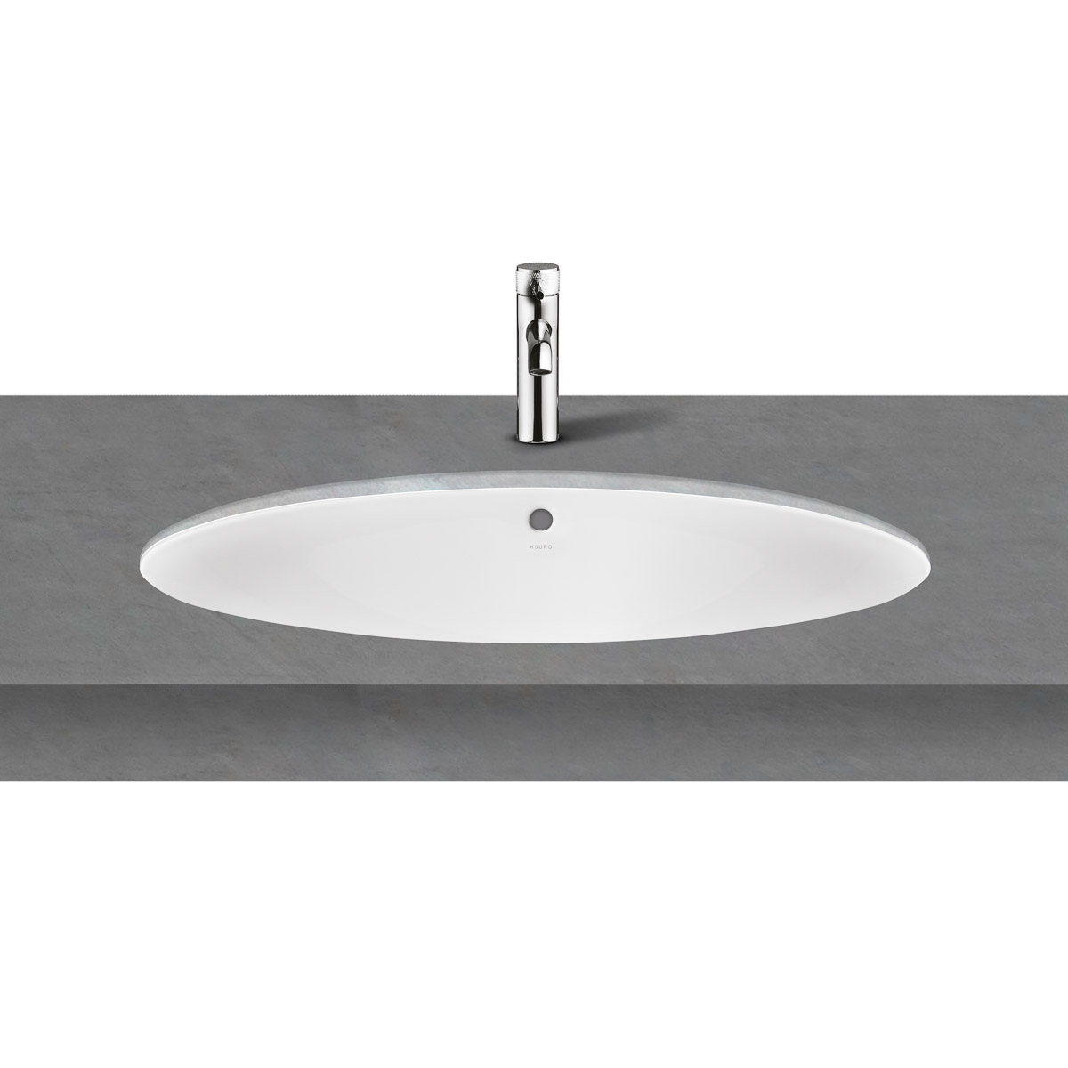 Ksuro 110 lavabo 68x34 cm oval bajo encimera blanco 20815000