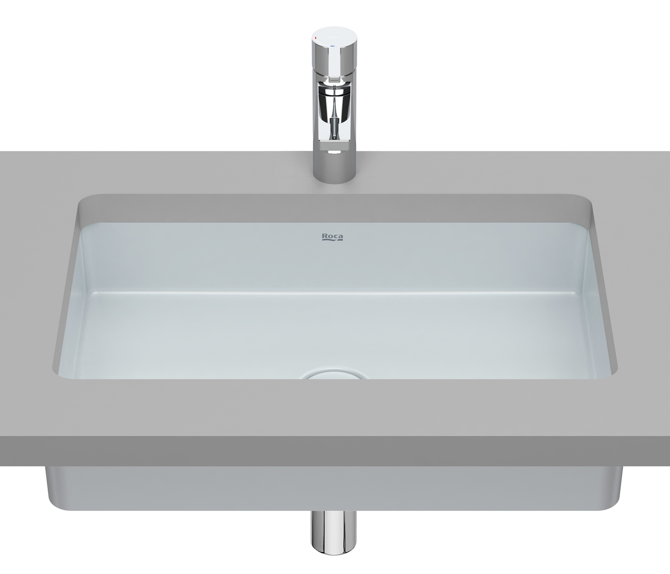 Roca Inspira lavabo 53x31.5 cm rectangular bajo encimera A327535630