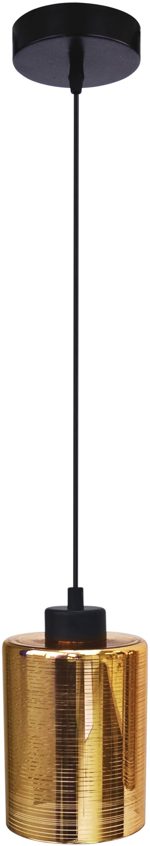 Candellux Cox lámpara colgante 1x60 W negro-oro 31-59345