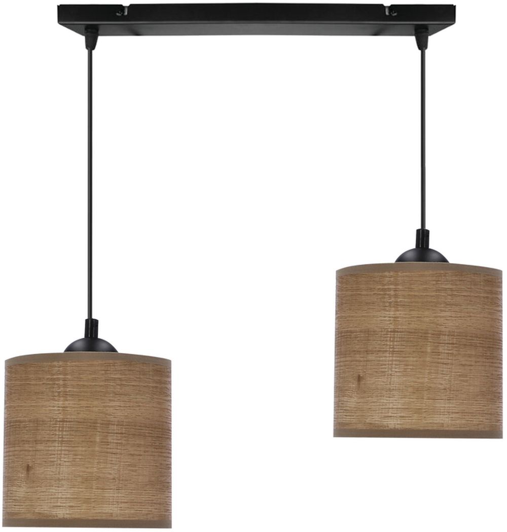Candellux Legno lámpara colgante 2x40 W negro-beige 32-18328