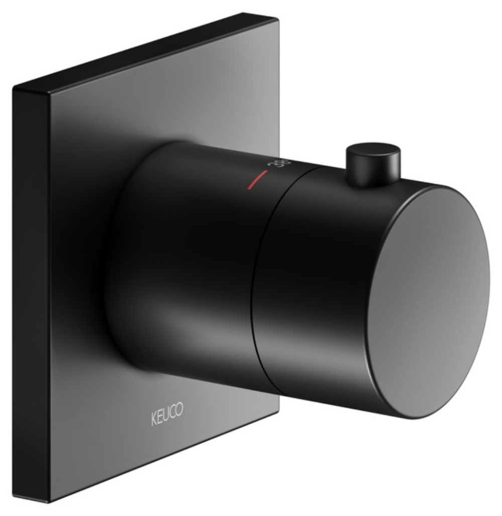 Keuco IXMO grifo para ducha empotrado con termostato negro 59553370002