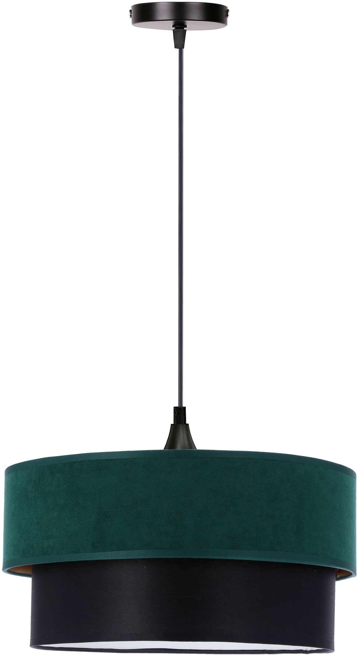 Candellux Solanto lámpara colgante 1x60 W negro-verde-oro 31-19707