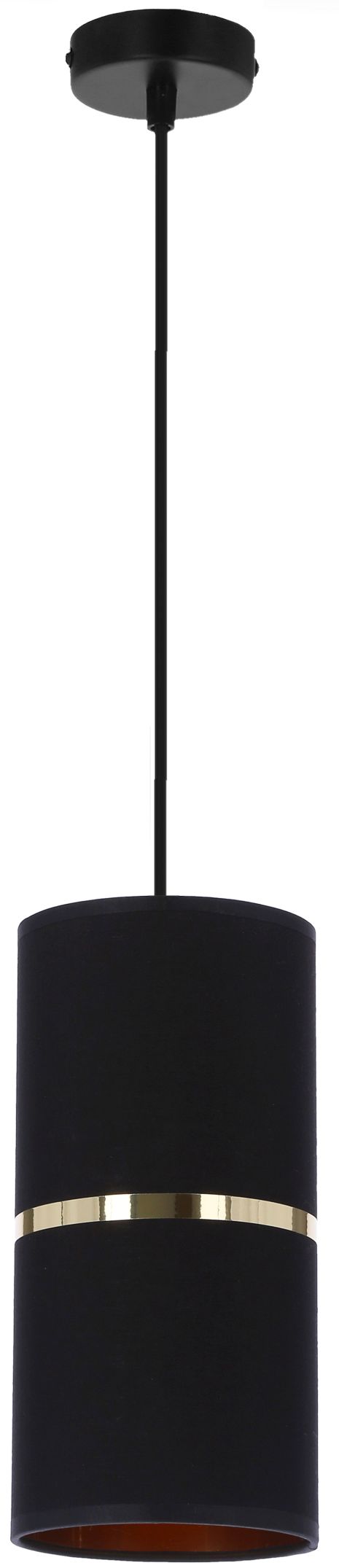 Candellux Gina lámpara colgante 1x60 W negro-oro 31-19639