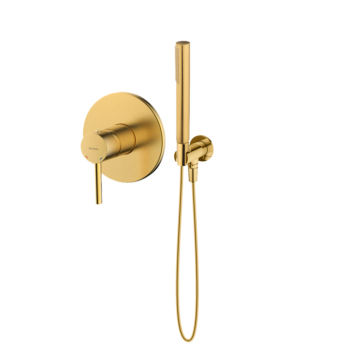 Conjunto grifo para ducha Oltens Molle 33100810, conector angular con soporte Oltens Hvita 39304810, 37102810, 37200800