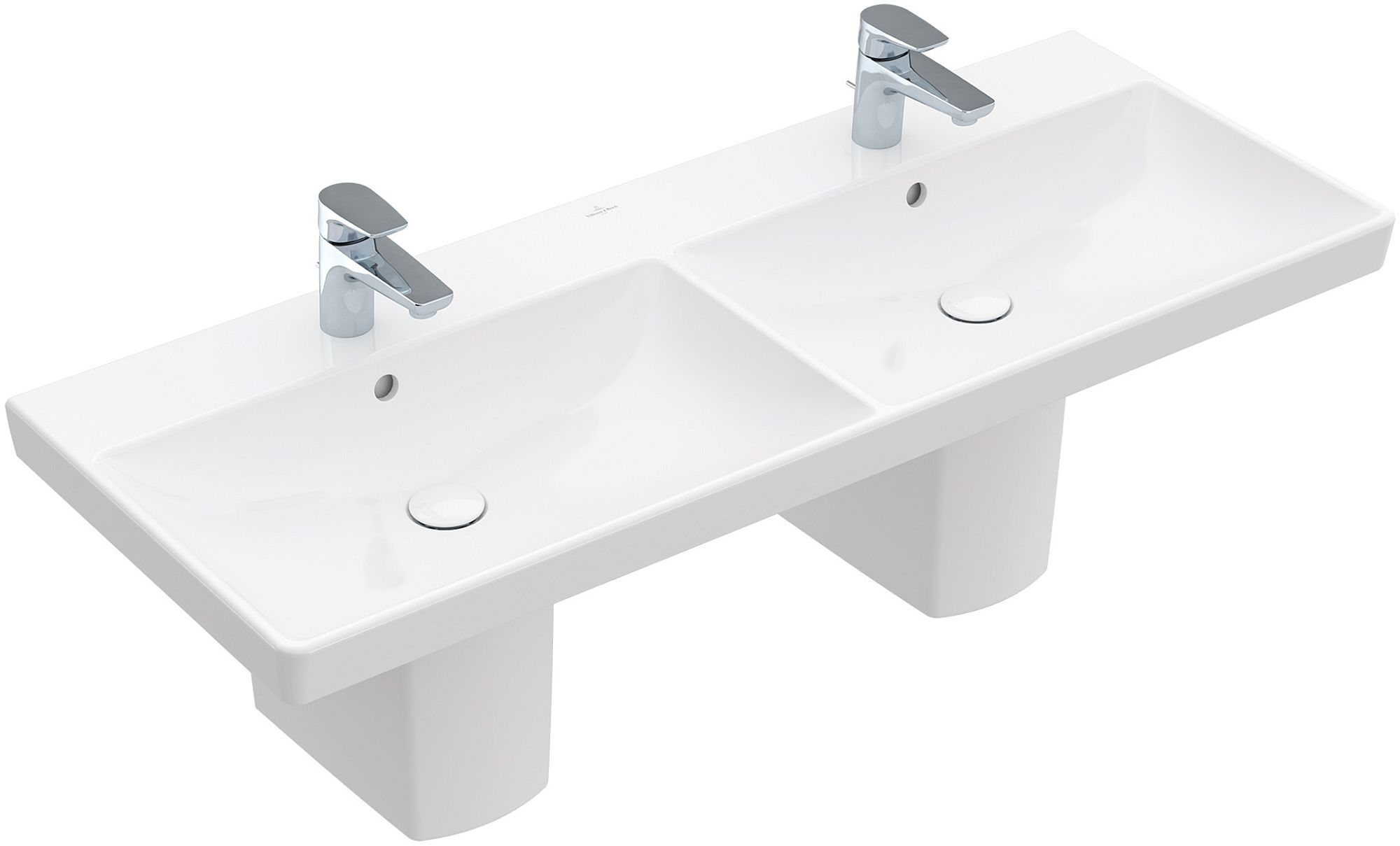 Villeroy & Boch Avento lavabo 120x47 cm rectangular clásico-para mueble-doble blanco 4A23CKRW