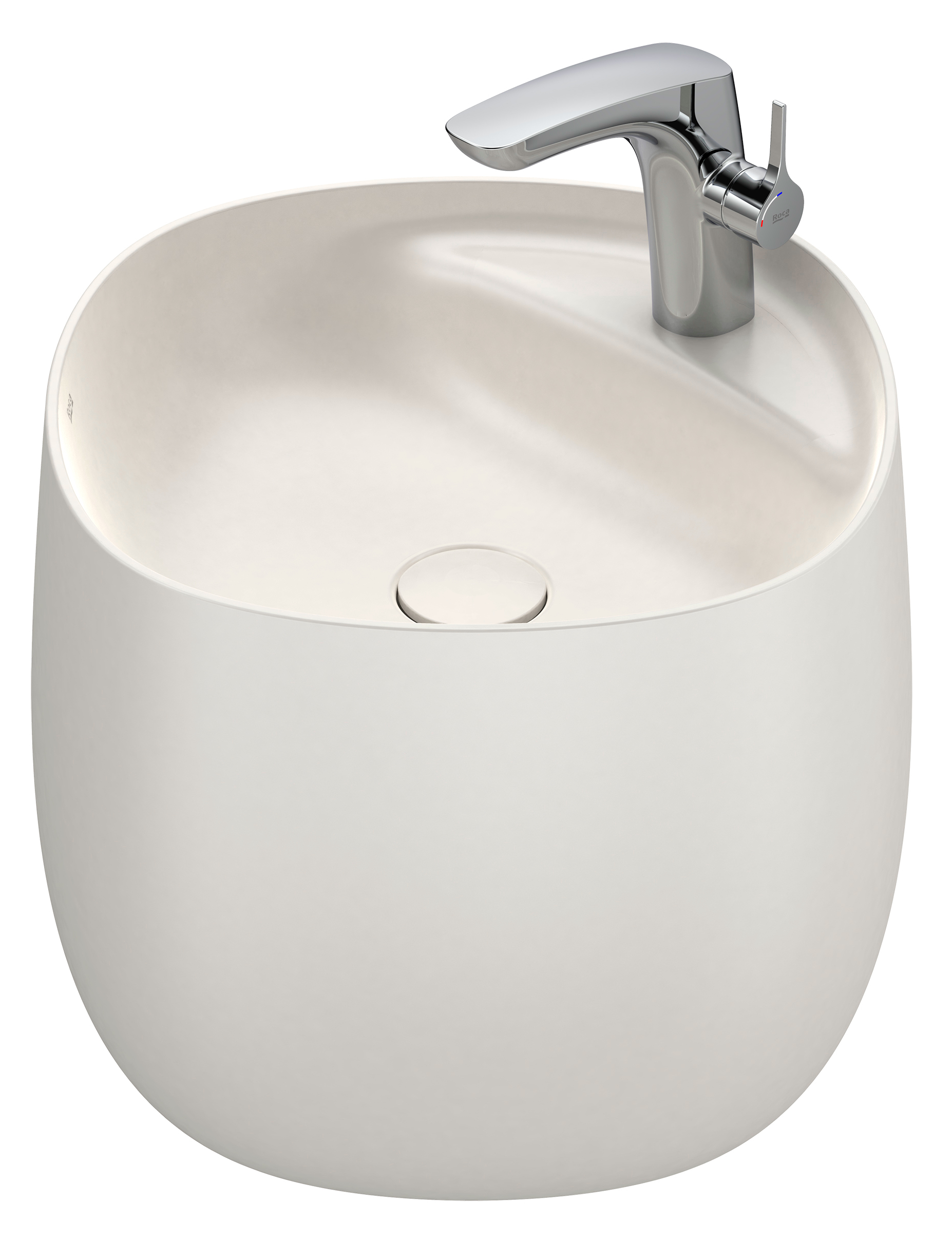 Roca Beyond lavabo 47x46 cm oval clásico marrón/beige A3270B1650