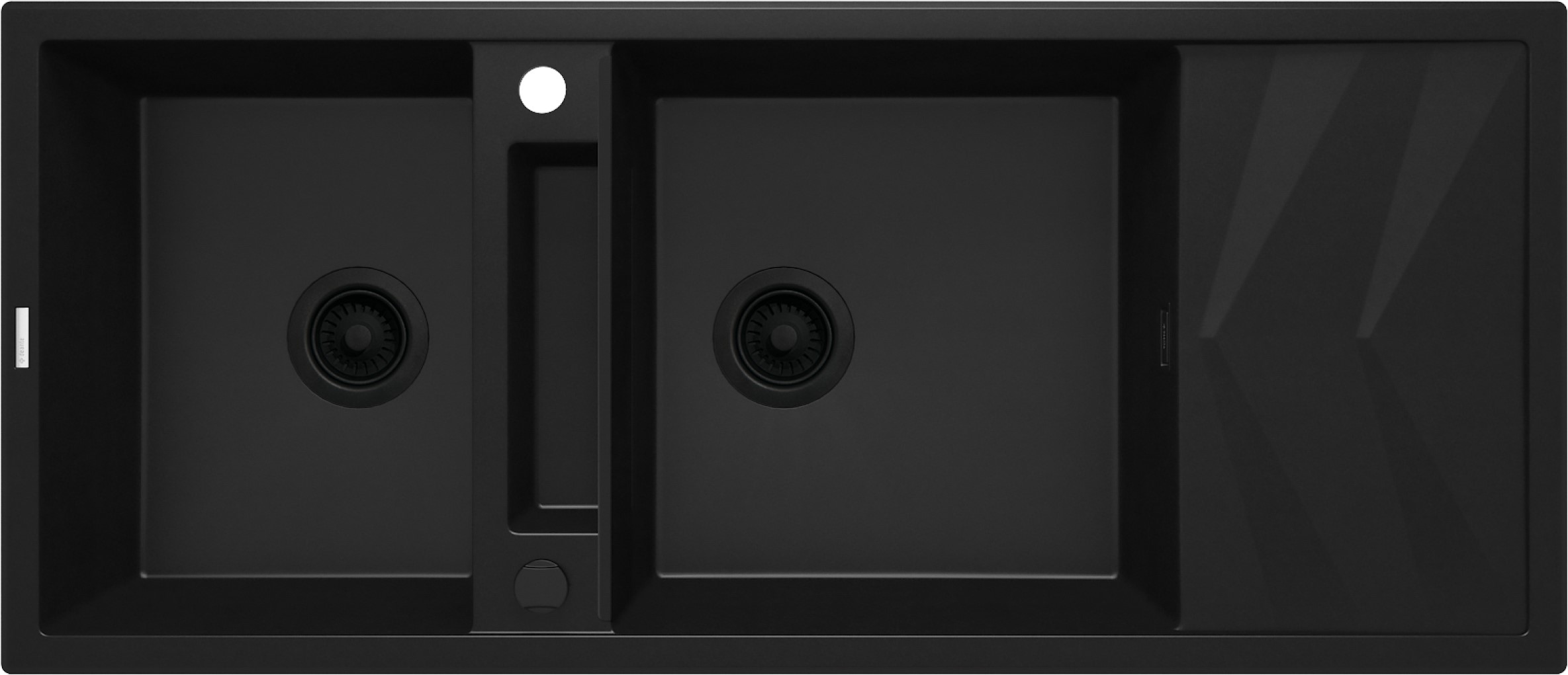 Deante Magnetic fregadero de granito 116x50 cm negro ZRM_N213