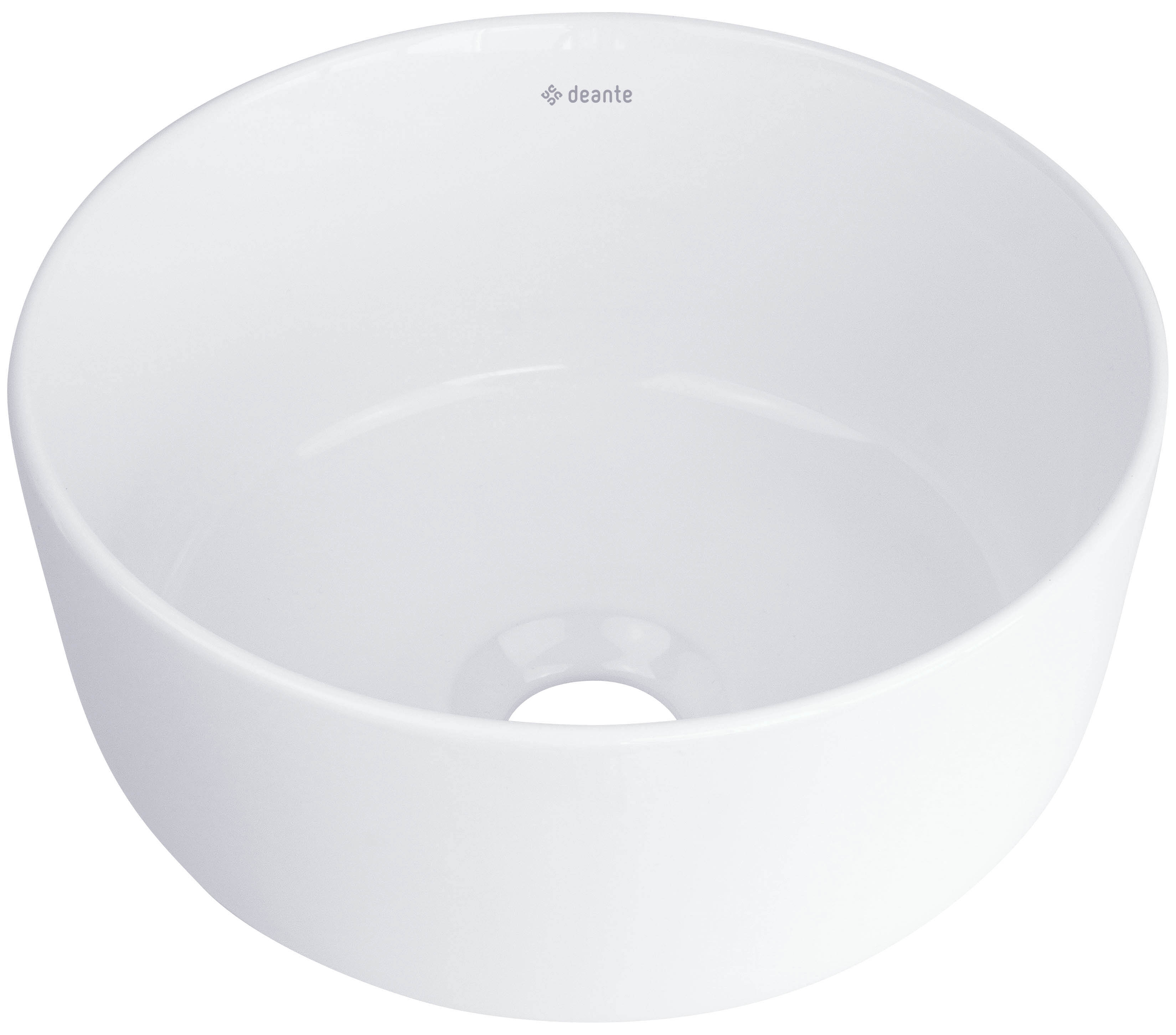 Deante Jasmin lavabo 28x28 cm circular sobre encimera blanco CDJ_6U2S