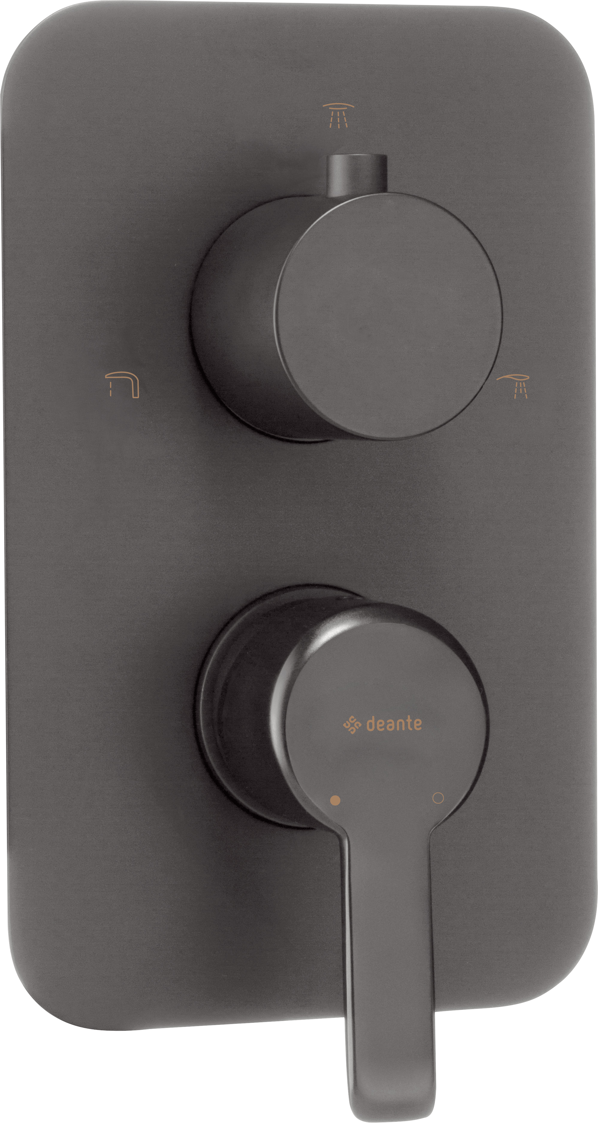 Deante Arnika grifo de bañera y ducha empotrado grafito BXY_DQAM