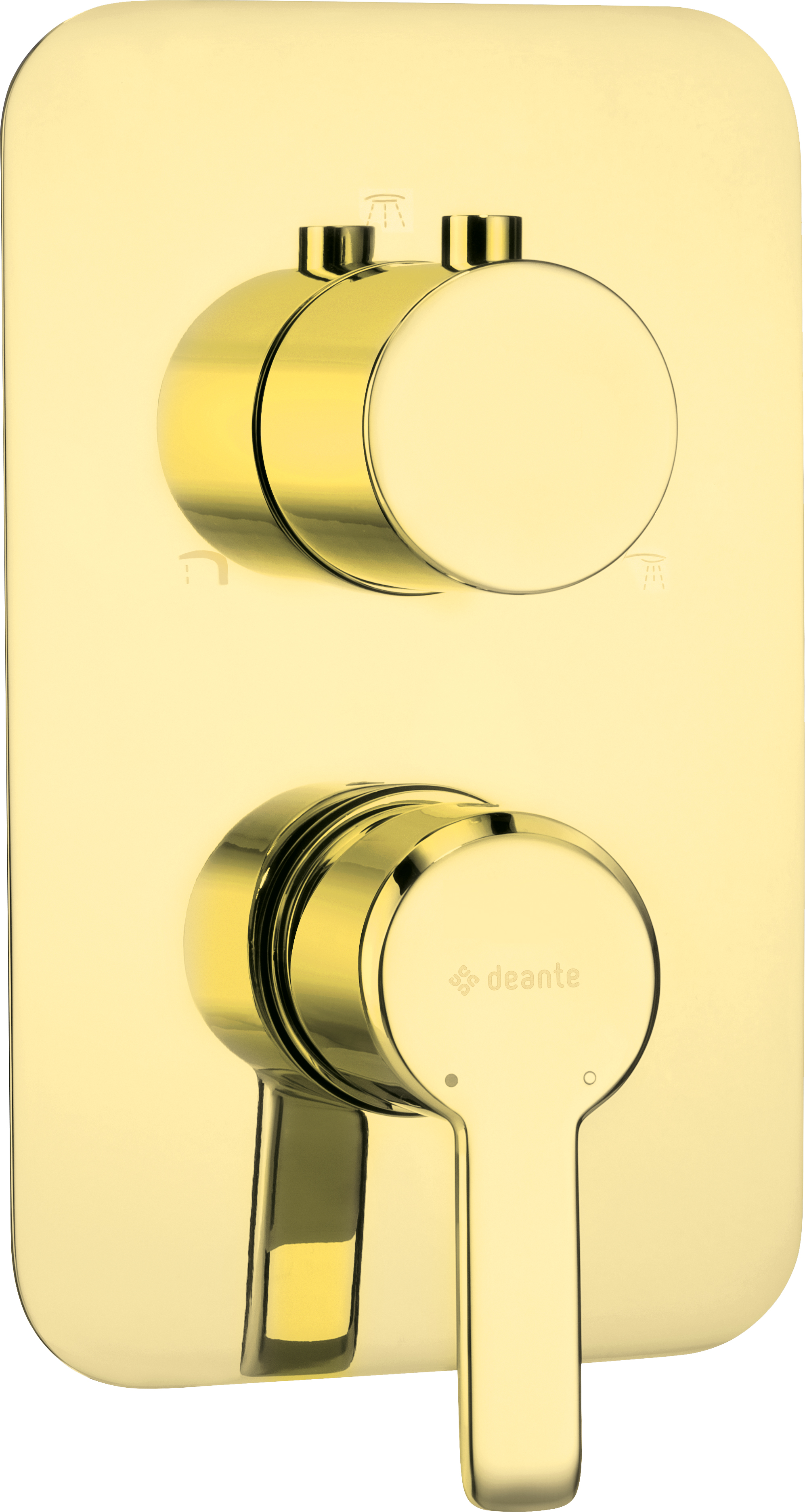 Deante Arnika grifo de bañera y ducha empotrado oro BXY_ZQAM