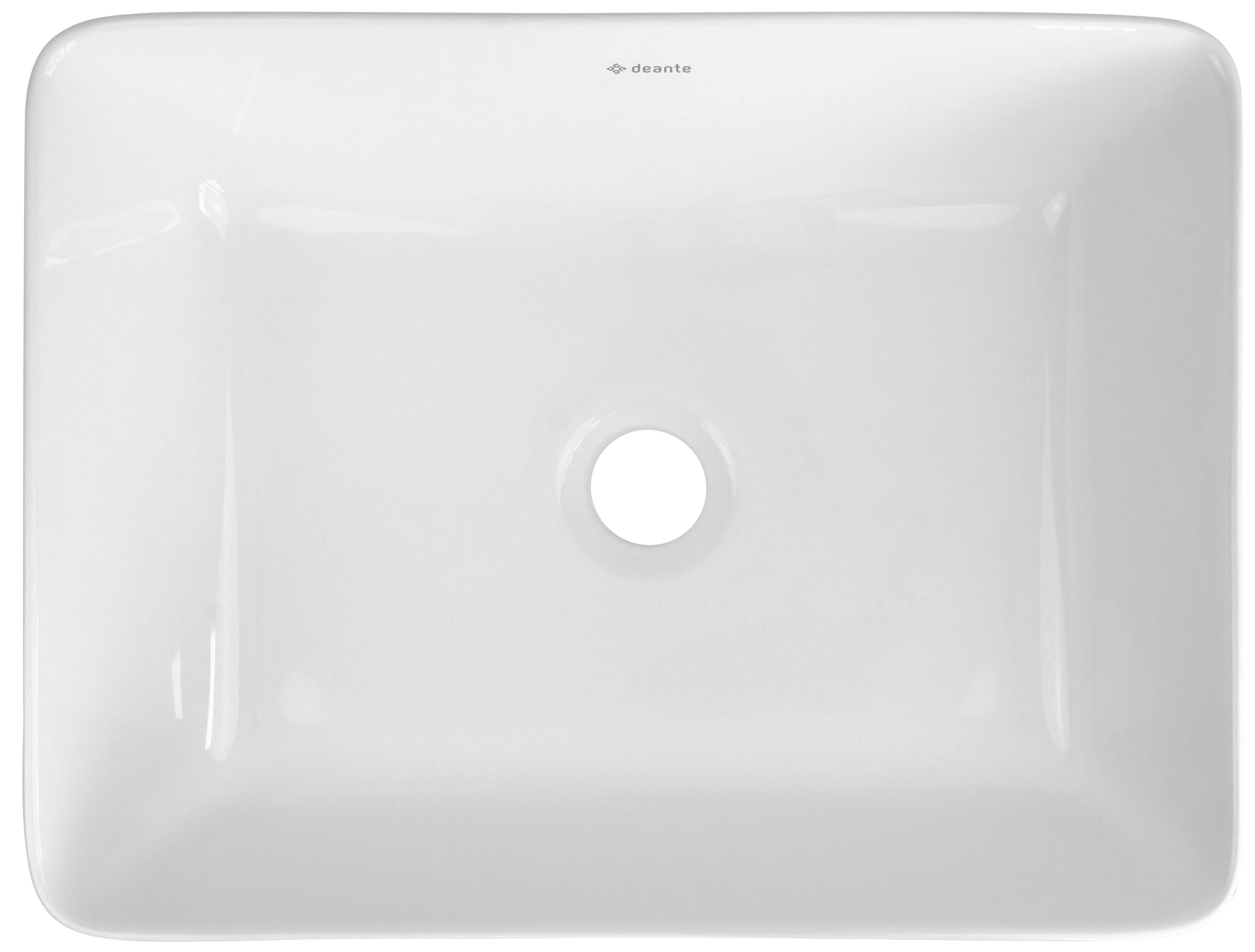 Deante Jasmin lavabo 40x30 cm rectangular sobre encimera blanco CDJ_6U4S