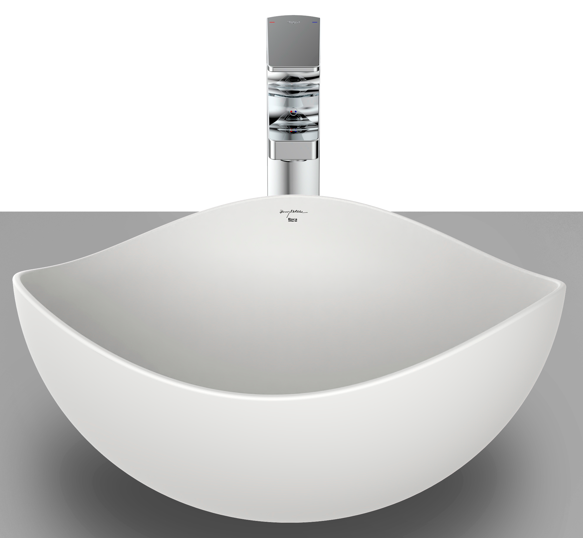 Roca Ohtake lavabo 38x38 cm sobre encimera blanco A327A15620