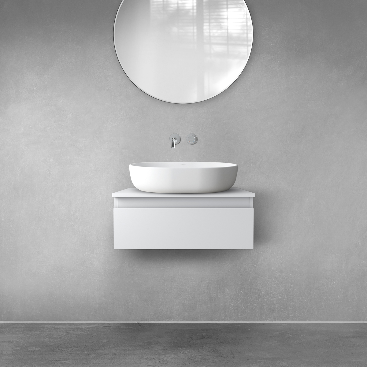 Oltens Vernal armario 60x45.6x23.6 cm suspendido, para lavabo gris 60009700