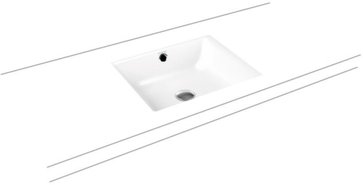 Kaldewei Puro lavabo 46x38.5 cm rectangular bajo encimera blanco 900906003711