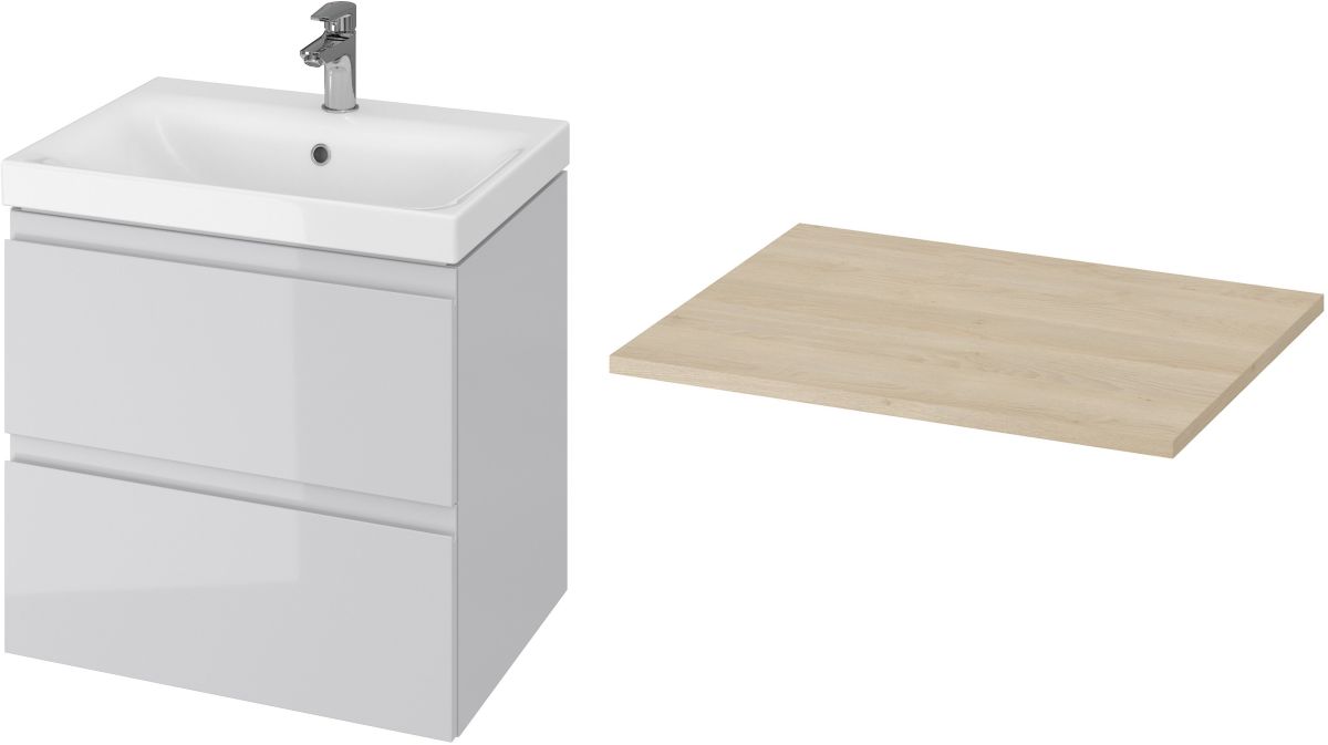 Conjunto armario Cersanit Moduo S929-009, encimera Cersanit Moduo S590-022