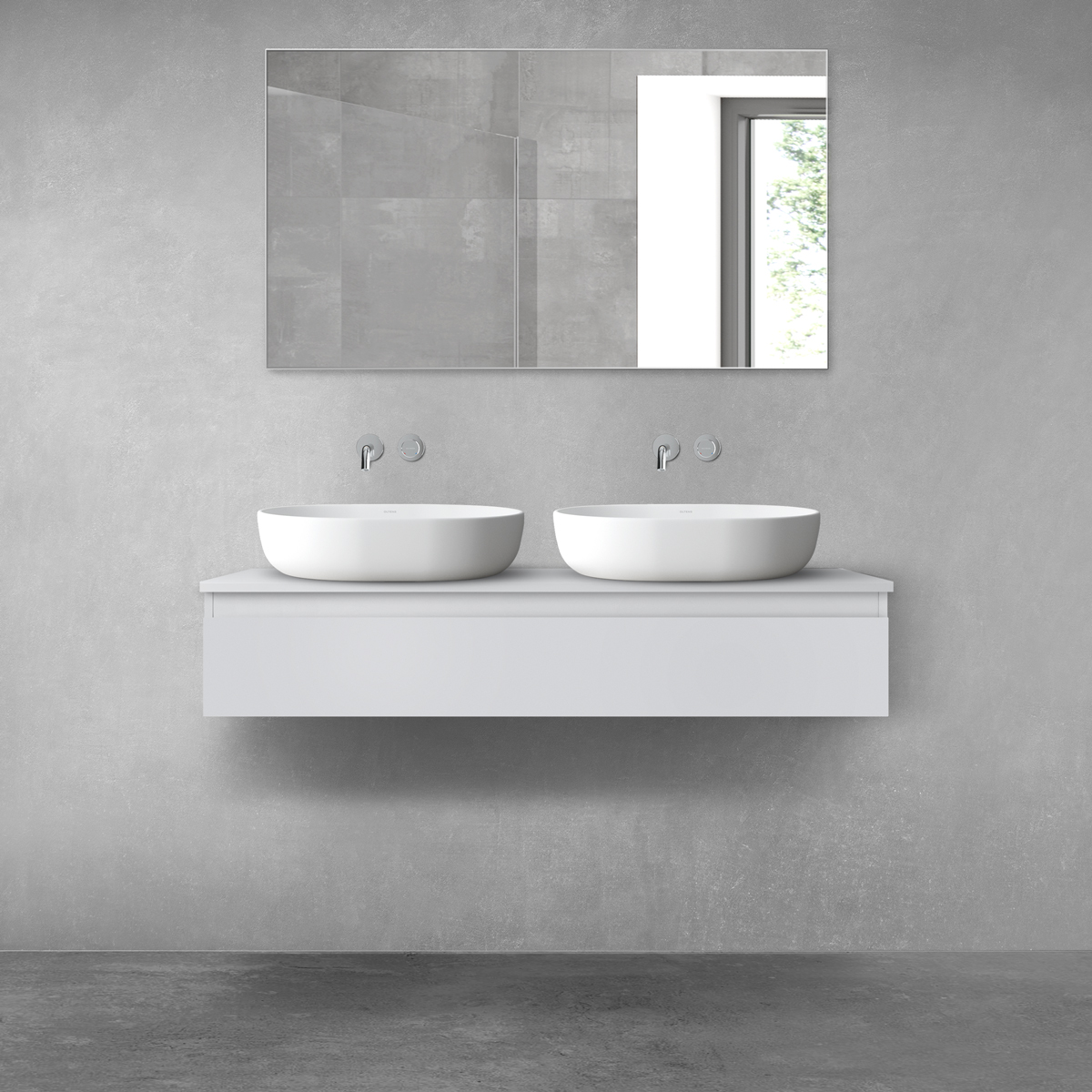 Oltens Vernal armario 120x45.6x23.6 cm suspendido, para lavabo gris 60012700