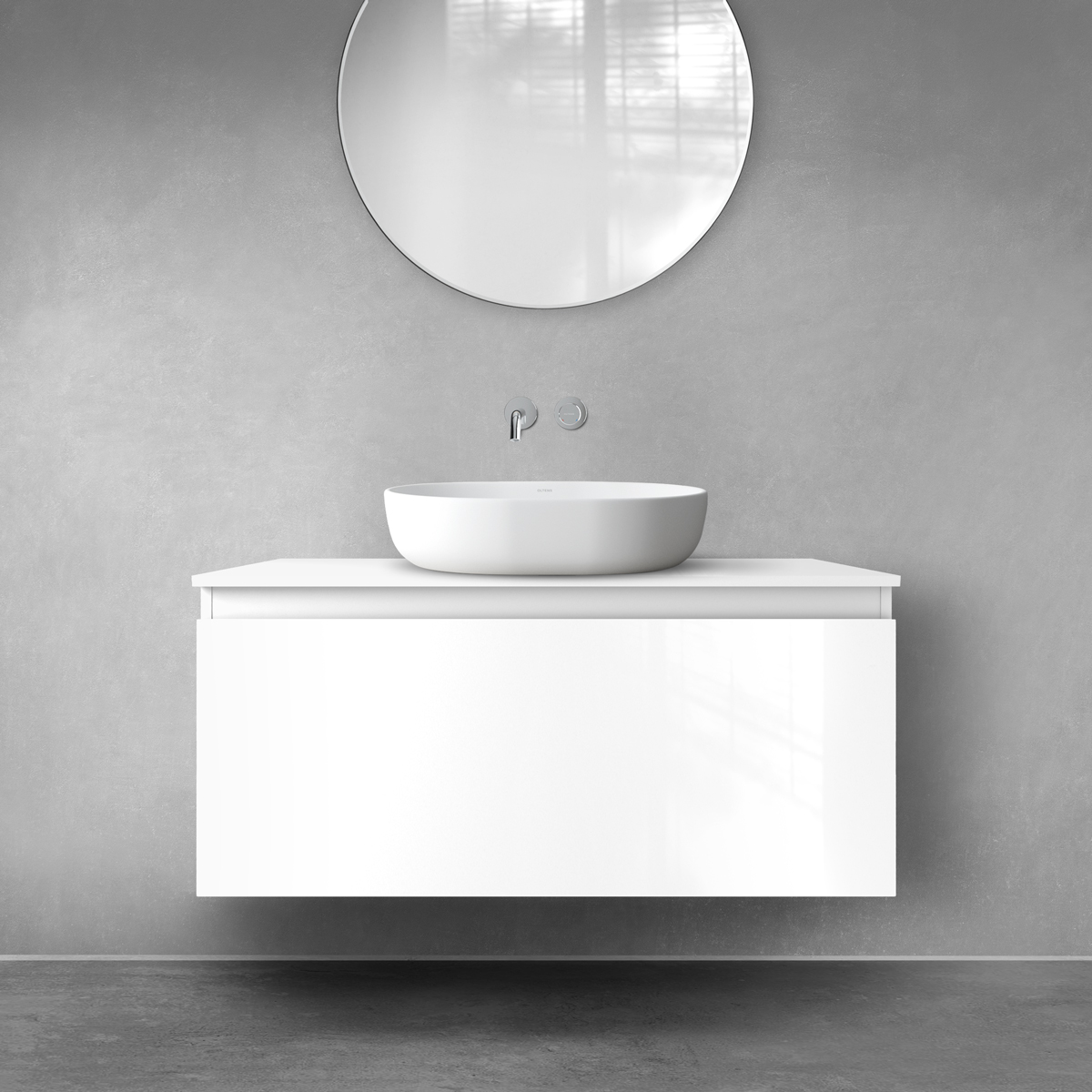 Oltens Vernal armario 100x45.6x47 cm suspendido, para lavabo blanco 60015000