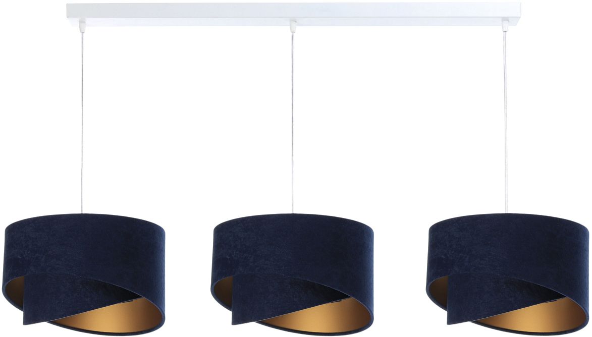 BPS Koncept Galaxy lámpara colgante 3x60 W blanco-oro-azul 060-L3-044