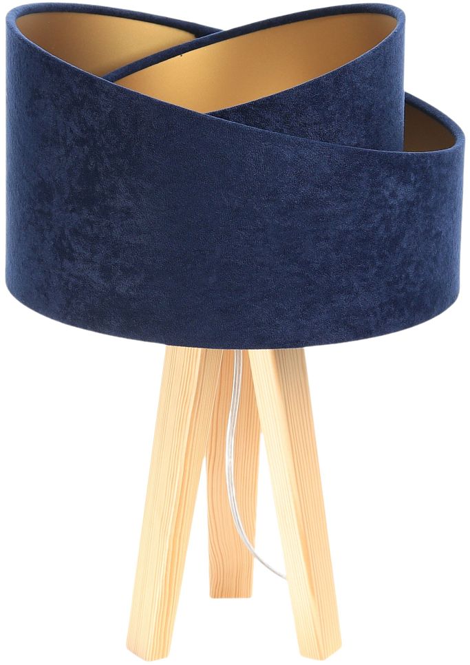 BPS Koncept Galaxy lámpara de sobremesa 1x60 W oro-azul-madera 060S-044