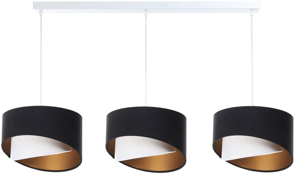 BPS Koncept Galaxy lámpara colgante 3x60 W blanco-negro-oro 060-L3-025