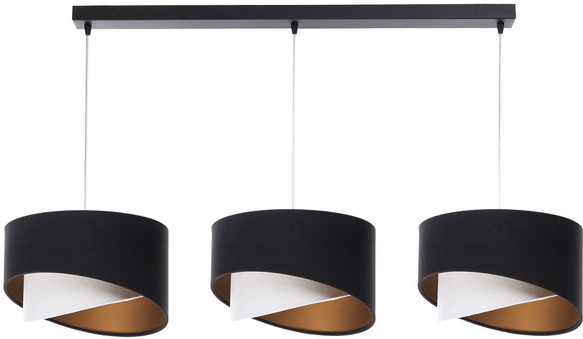 BPS Koncept Galaxy lámpara colgante 3x60 W blanco-negro-oro 060-L3-025CZ
