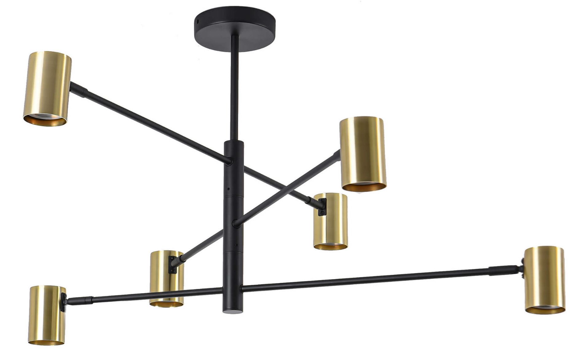 Light Prestige Snow lámpara de techo 1x50 W negro-oro LP-731/6PGD