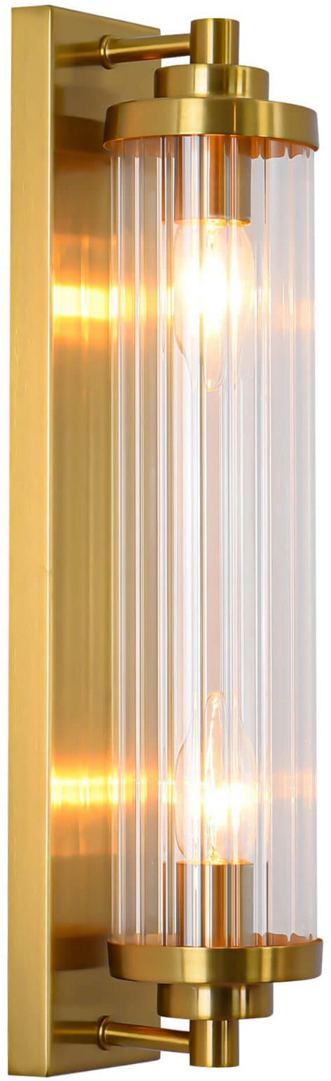 Light Prestige Lorenzo lámpara de pared 2x40 W transparente-oro LP-2960/1WGD