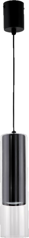 Light Prestige Manacor lámpara colgante 1x50 W negro-transparente LP-232/1PBK